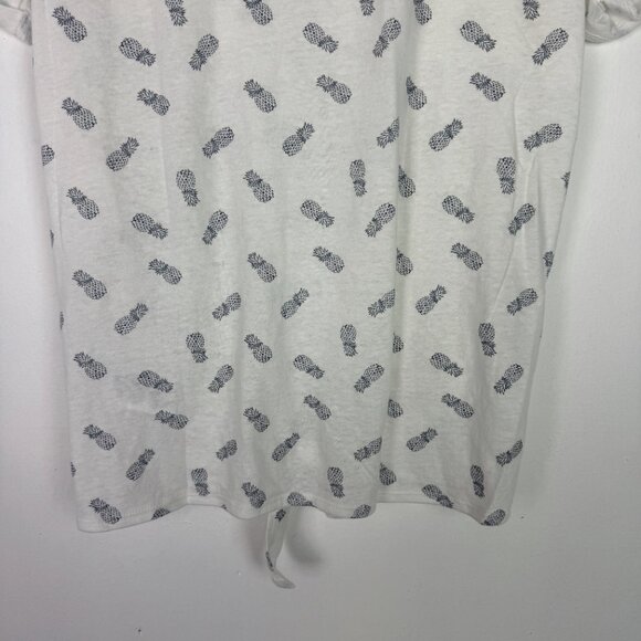 NWT J. Crew Factory Pineapple Tie Waist T-Shirt White Size Medium M NEW - Picture 11 of 11